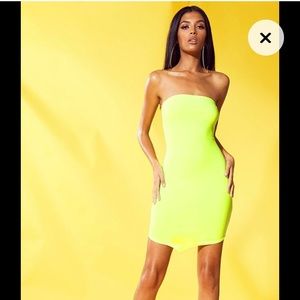 Pretty little thing neon dress